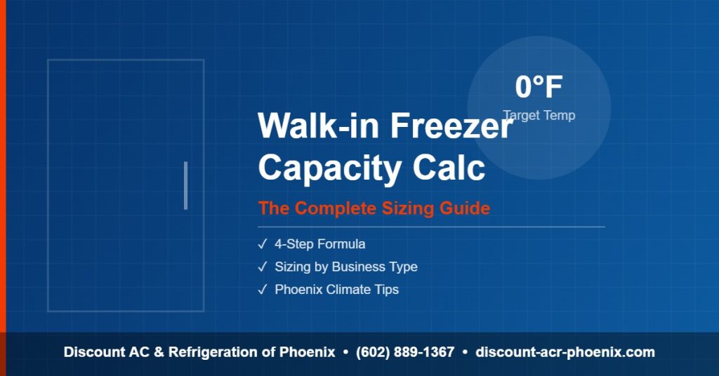 Walk-in freezer capacity calculation guide by Discount AC & Refrigeration of Phoenix
