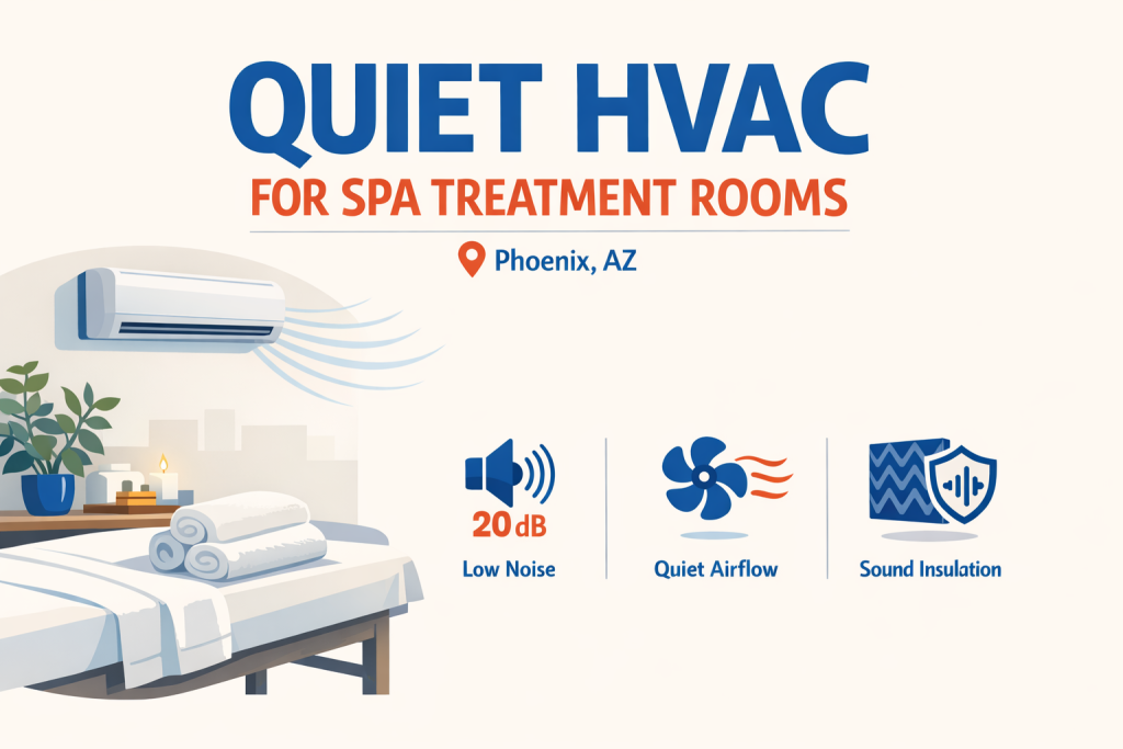 Quiet HVAC solutions for a spa treatment room in Phoenix, Arizona