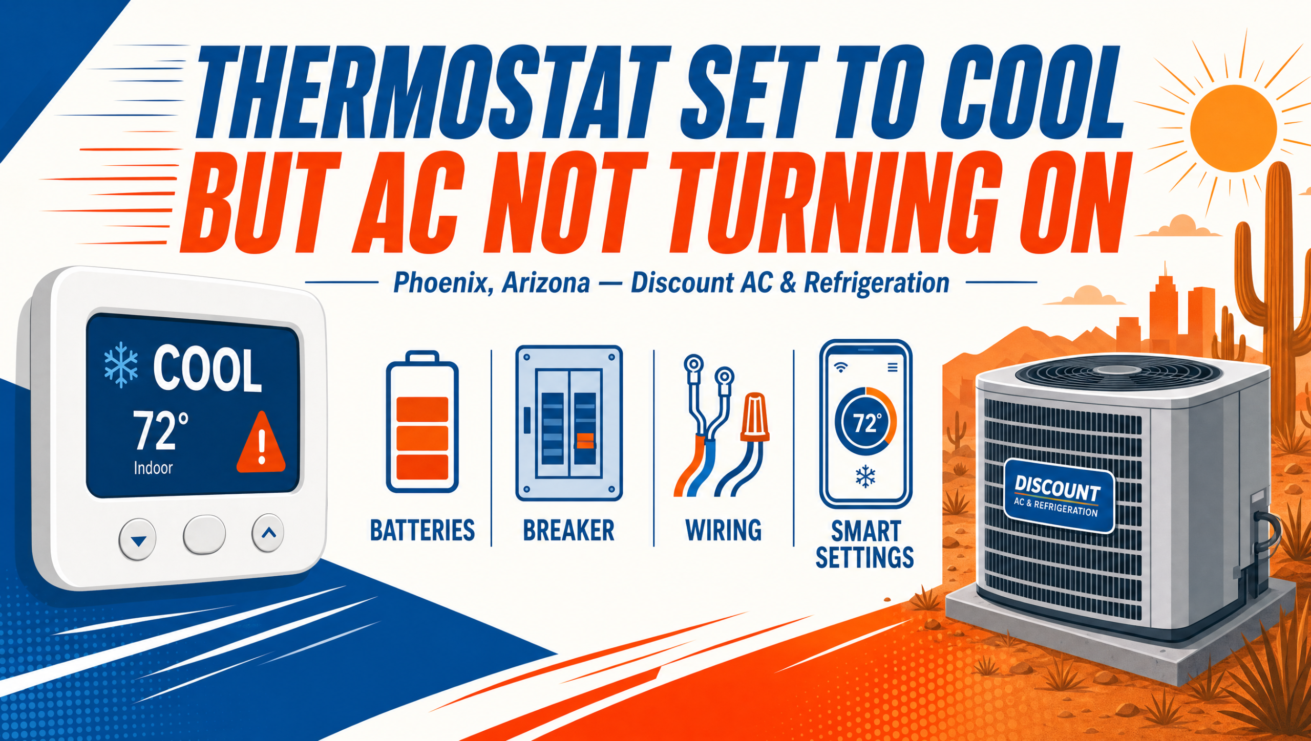 thermostat set to cool but ac not turning on