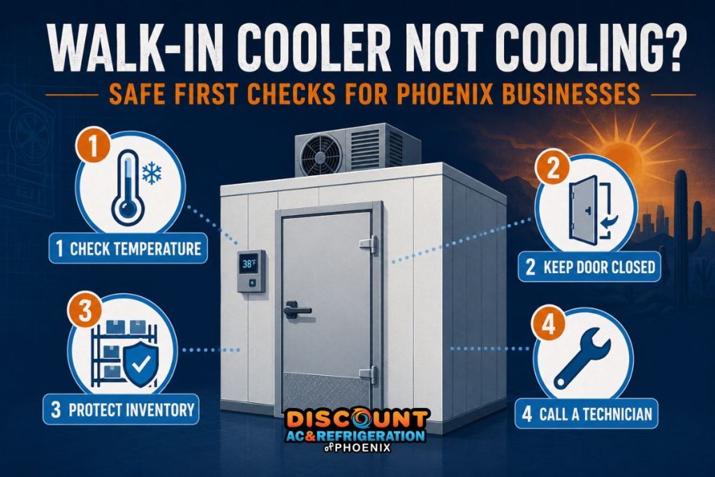 Walk-in cooler not cooling safe first checks for Phoenix businesses