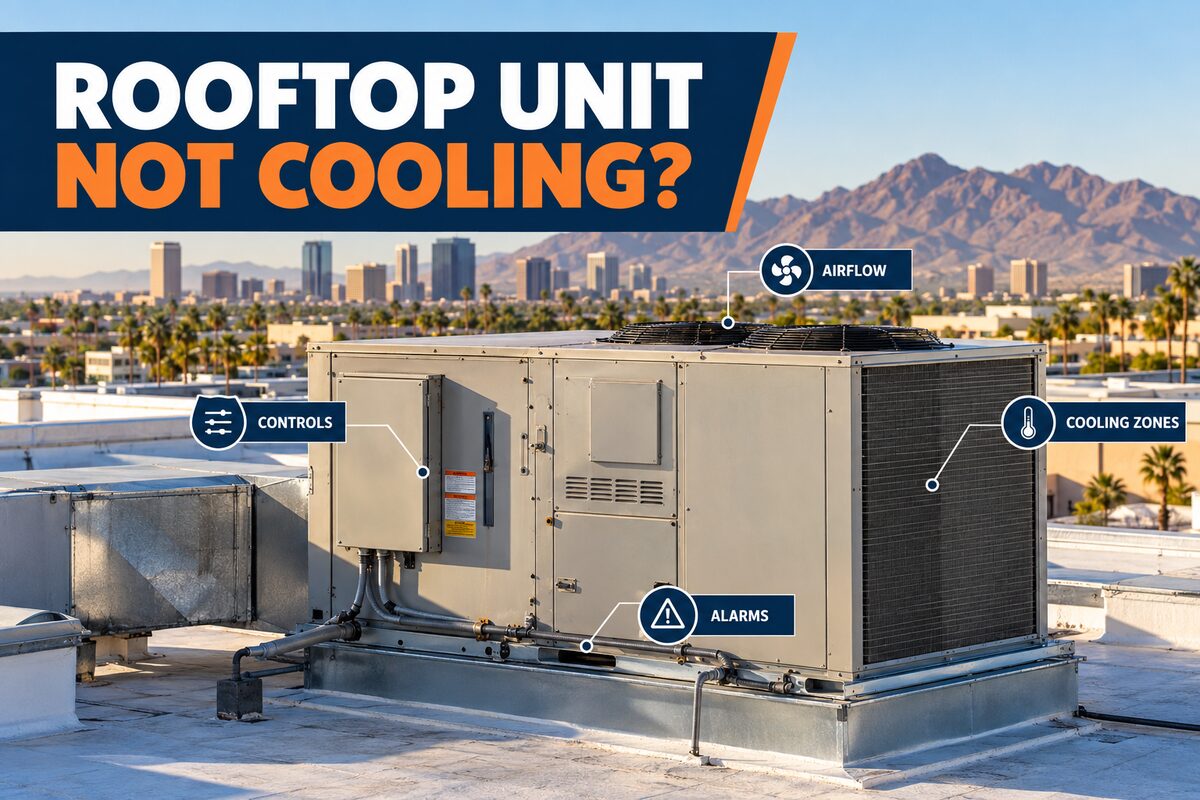 Commercial rooftop unit not cooling observation guide for Phoenix facility managers